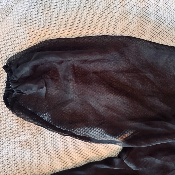 12th TRIBE Lioness Feng Shui Black Sheer Sleeve Mini Dress - Picture 12 of 16